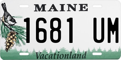 ME license plate 1681UM