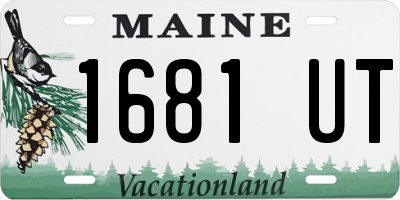 ME license plate 1681UT