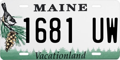 ME license plate 1681UW