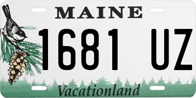 ME license plate 1681UZ