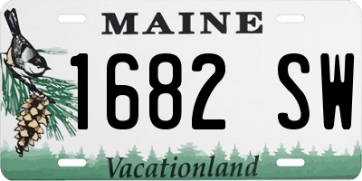 ME license plate 1682SW