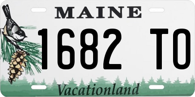 ME license plate 1682TO