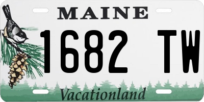 ME license plate 1682TW