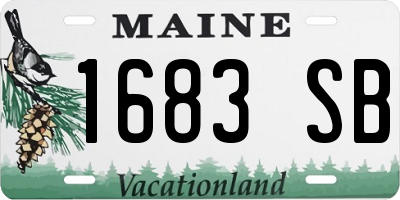 ME license plate 1683SB