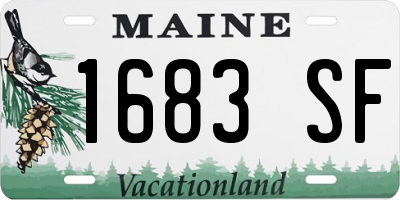 ME license plate 1683SF