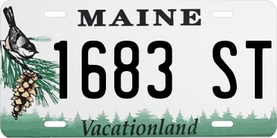 ME license plate 1683ST