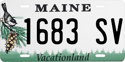 ME license plate 1683SV