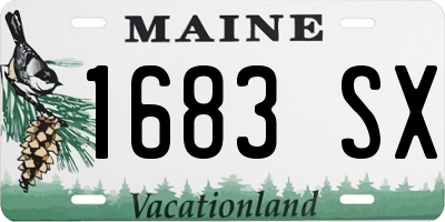 ME license plate 1683SX