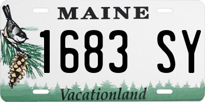ME license plate 1683SY