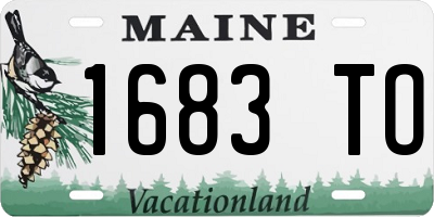 ME license plate 1683TO