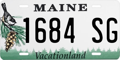 ME license plate 1684SG
