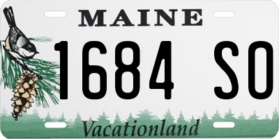 ME license plate 1684SO