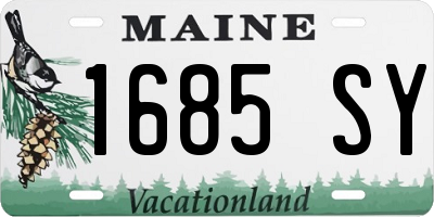 ME license plate 1685SY