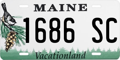 ME license plate 1686SC