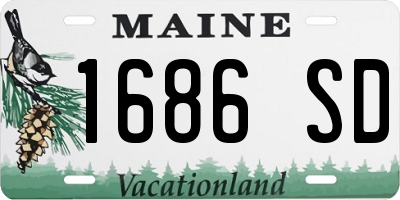 ME license plate 1686SD