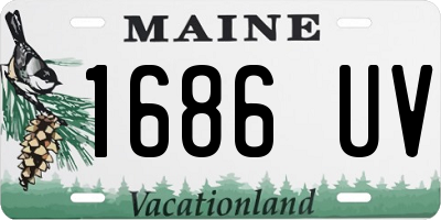ME license plate 1686UV