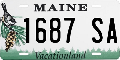 ME license plate 1687SA