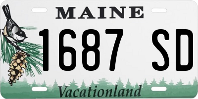 ME license plate 1687SD