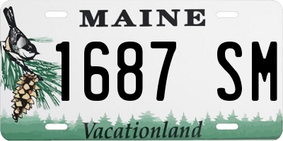 ME license plate 1687SM