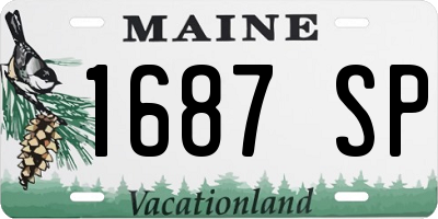 ME license plate 1687SP