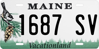 ME license plate 1687SV