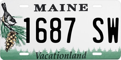ME license plate 1687SW
