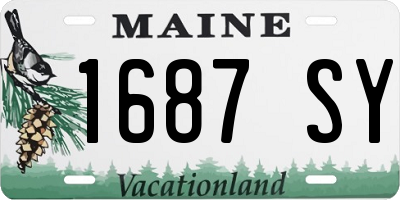 ME license plate 1687SY