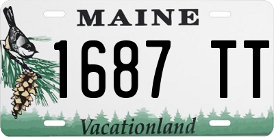 ME license plate 1687TT