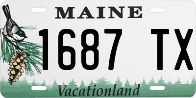 ME license plate 1687TX