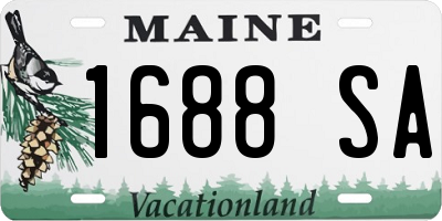 ME license plate 1688SA