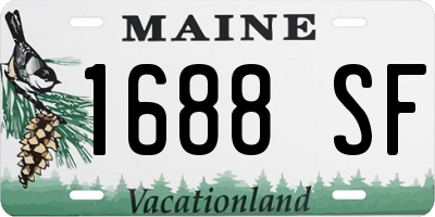 ME license plate 1688SF