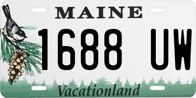 ME license plate 1688UW