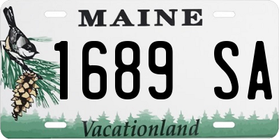 ME license plate 1689SA