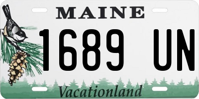ME license plate 1689UN