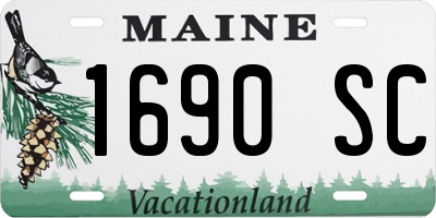 ME license plate 1690SC