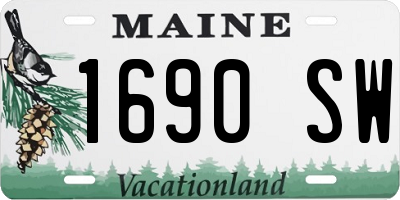 ME license plate 1690SW