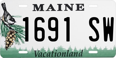 ME license plate 1691SW