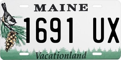 ME license plate 1691UX