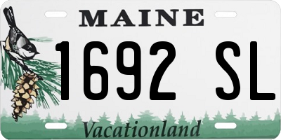 ME license plate 1692SL