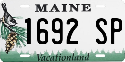 ME license plate 1692SP
