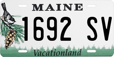 ME license plate 1692SV