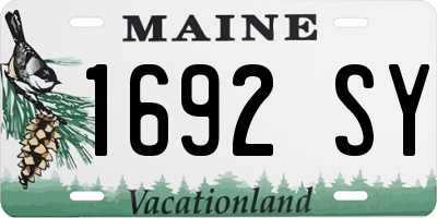 ME license plate 1692SY