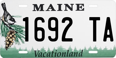 ME license plate 1692TA