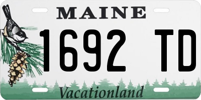 ME license plate 1692TD