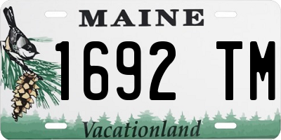 ME license plate 1692TM