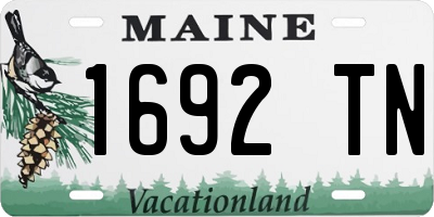 ME license plate 1692TN