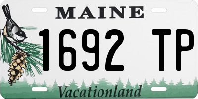 ME license plate 1692TP