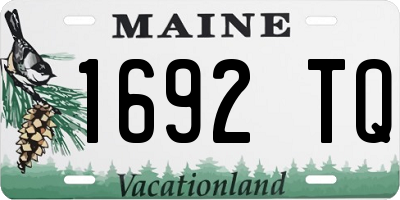 ME license plate 1692TQ