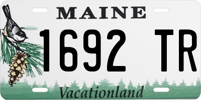 ME license plate 1692TR