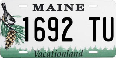 ME license plate 1692TU